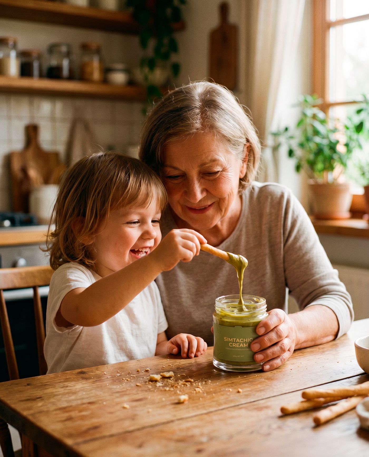 Simtachio Cream, abuela y nieto