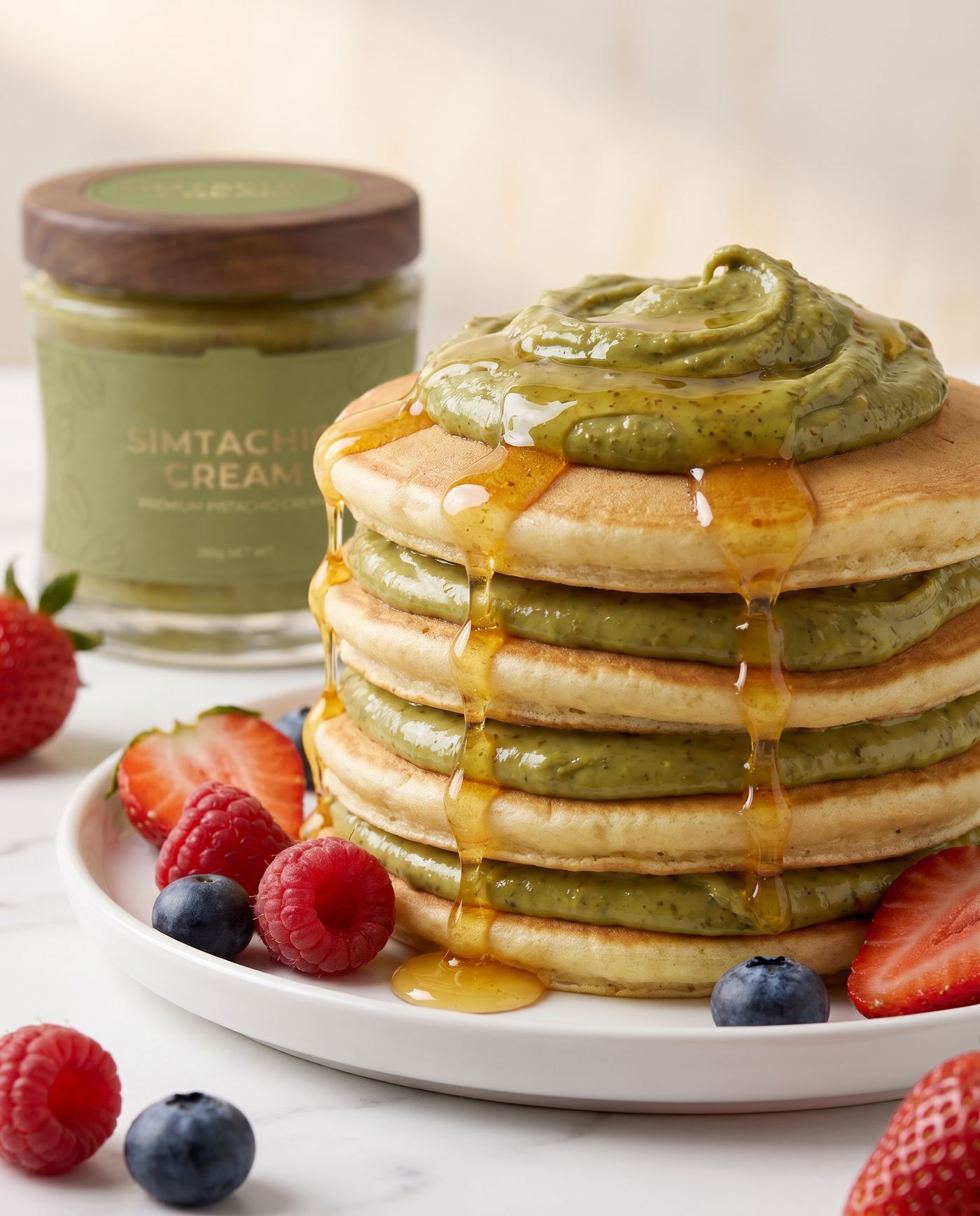 Simtachio Cream, tortitas